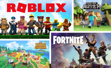 圖片來源：Roblox、Minecraft、Animal Crossing Society、Fortnite相關遊戲海報