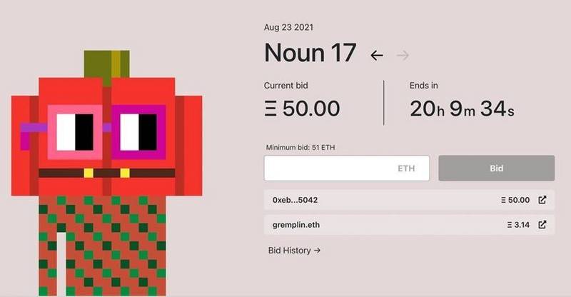 一文速覽NFT 新玩法「Noun」：每日隨機鑄造和拍賣的NFT 新物種