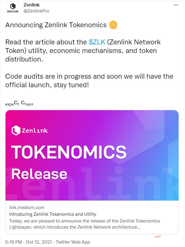 波卡生態跨鏈DEX 協議Zenlink 發布經濟白皮書