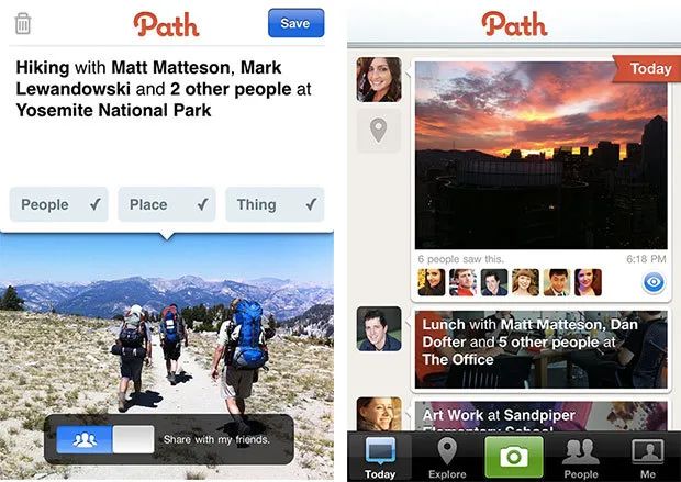 Path 1.0，私密社交邏輯啟發了後來的微信朋友圈