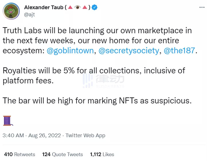 Truth Labs 將推出屬於自己的NFT 交易市場  