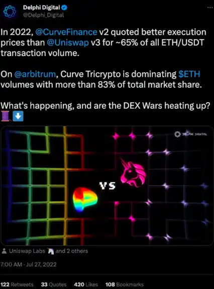 下一代Tricrypto將如何影響Curve生態？ DEX或迎來Gas費優化競賽