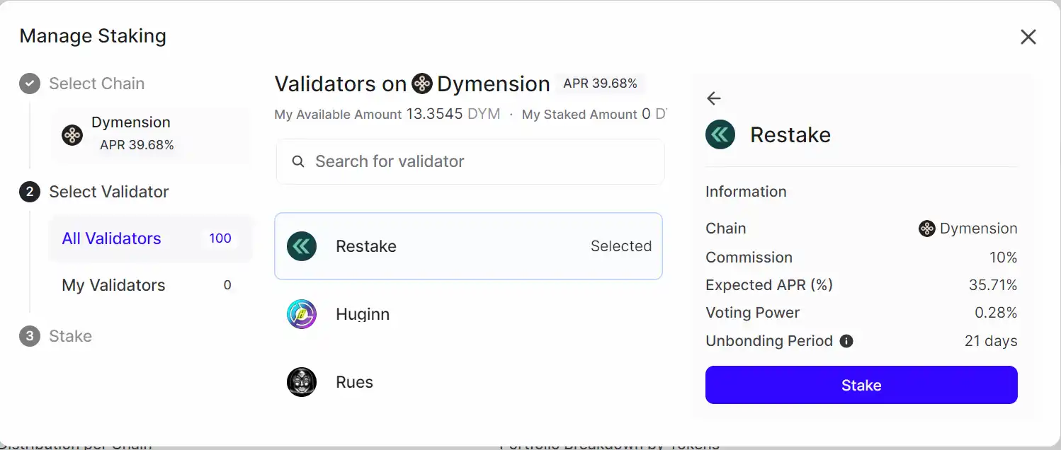 DYM空投要不要賣？一文梳理Dymension質押流程及潛在空投機會